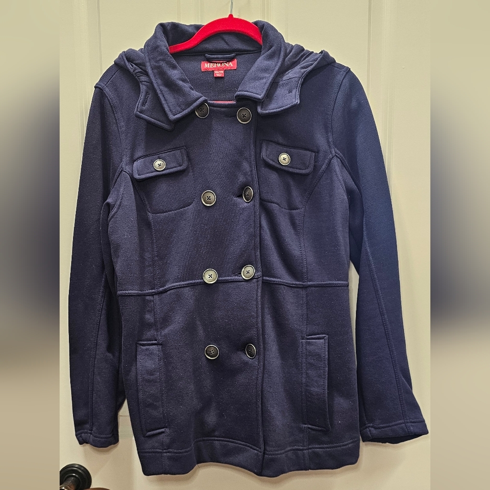 Navy Sweatshirt Jacket